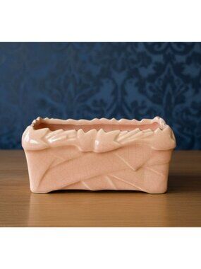 Old McCoy Peachy Pink Rectangle Planter, MCM